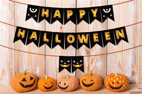 Happy Halloween Banner Halloween Decor Garland Halloween Party ...