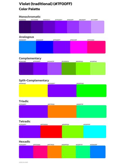 Image result for Color Scheme Examples with Violet