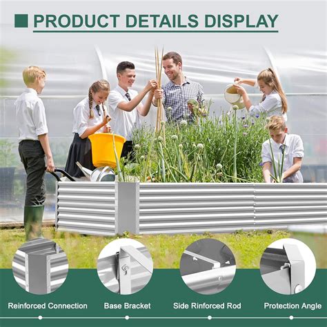 LandGuard Land Guard 8×4×2 ft Galvanized Raised Garden Bed India | Ubuy