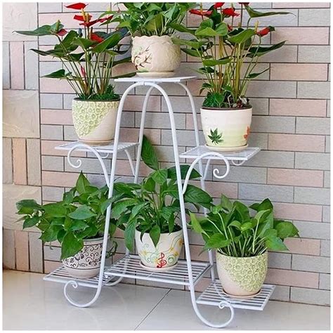 Green Gardenia Iron Plant Stand/Plant Stand for Balcony/Flower Pot ...