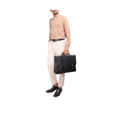 Buy Black Parker 03 Briefcase Online - Hidesign