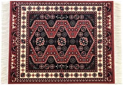 Red Oriental Woven Rug Mouse Pad - Persian Style Carpet Mousemat ...