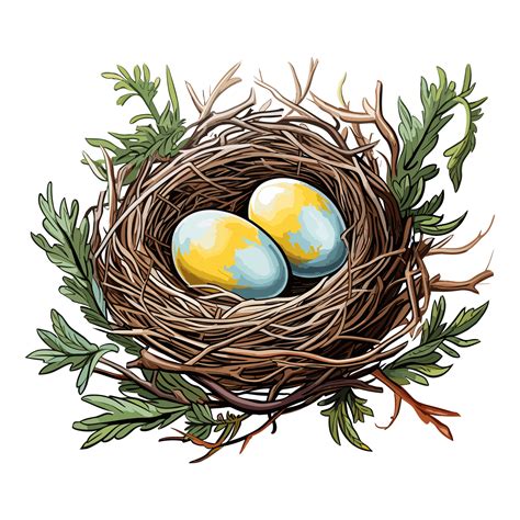 Bird nest with egg clipart, Illustration of a Bird Nest with Egg ...
