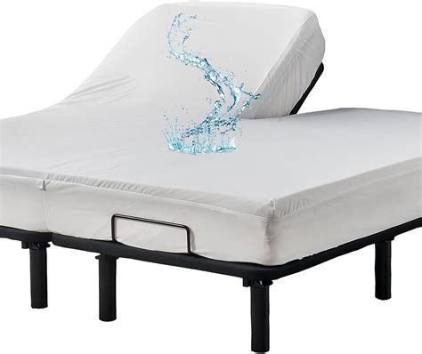 Waterproof 32-34 Split Top King Mattress Protector for Adjustable Bed ...