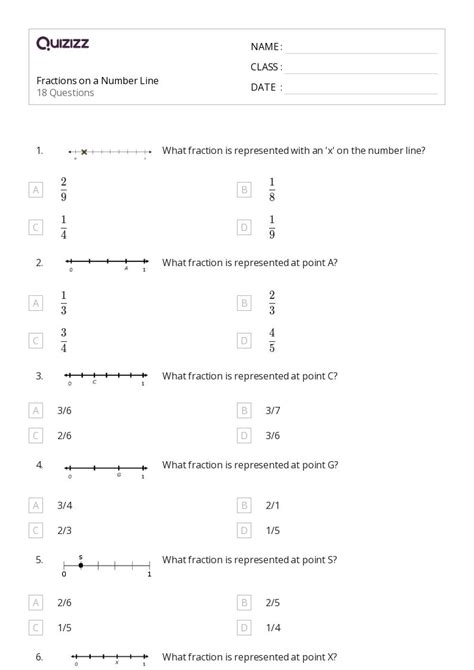 Image result for Number Line Worksheet for Grade 6 PDF
