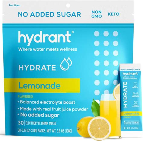 Buy Hydrant Hydrate, No Added Sugar, Electrolyte Powder Rapid Hydration ...