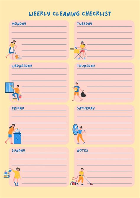 Cleaning Chart Template