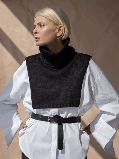 Turtleneck Dickie, Knit Wool Dickie, Mock Turtleneck, Dickie Collar ...