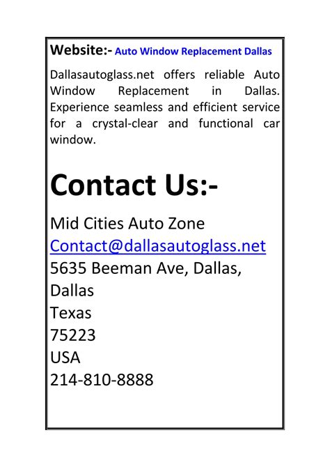 PPT - Auto Window Replacement Dallas Dallasautoglass.net PowerPoint ...