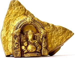 Buy Exotic India Rock Cut Temple of Lord Ganesha (Brass Statue) - Brass ...