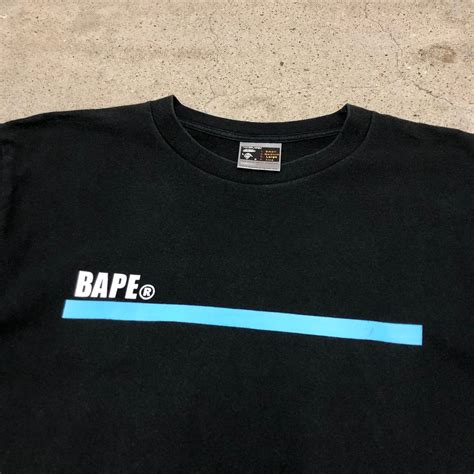 90～00s A BATHING APE/BAPE Logo Tee/初期タグ/L/felicitee/ロゴプリントTシャツ/ブラック/アベイ ...