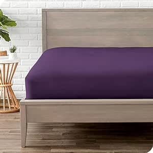 Buy Amazon Brand Umi 100 GSM Brushed Micro Fabric Fitted Bedsheet with ...