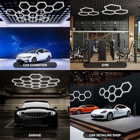 Snapklik.com : MODERN Hexagon LED Garage Light: 3 Grids System