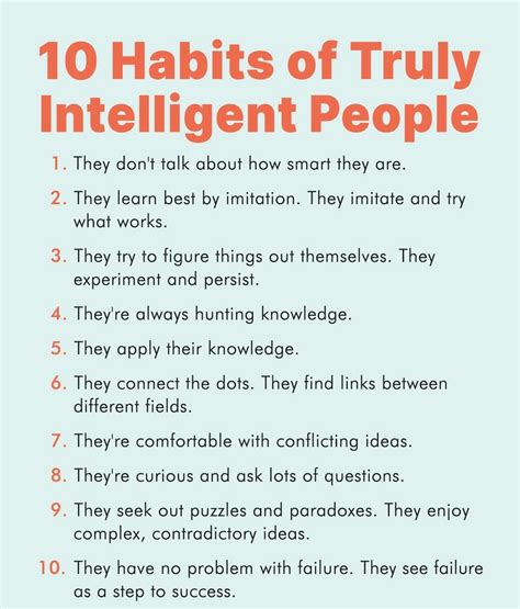 10 habits of truly intelligent people – Artofit
