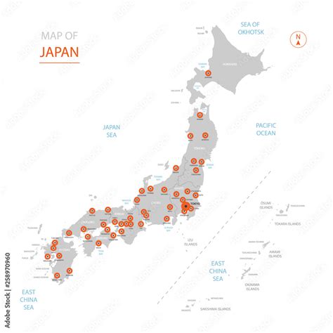 Japan Cities Map 的图像结果