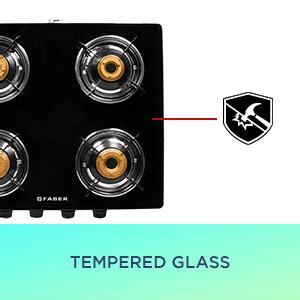 Faber Daisy Glass Top 3 Burner Gas Stove | Powder Coated Pan Support ...