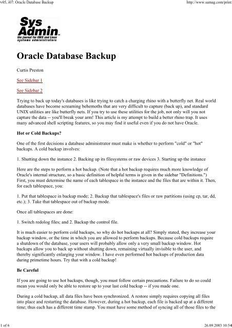Types of Backup in Oracle Database 的图像结果