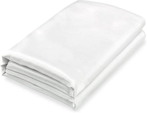 Amazon.com: Satin Flat Sheet Only, 1 - Piece Top Sheet, Extra Soft Silk ...