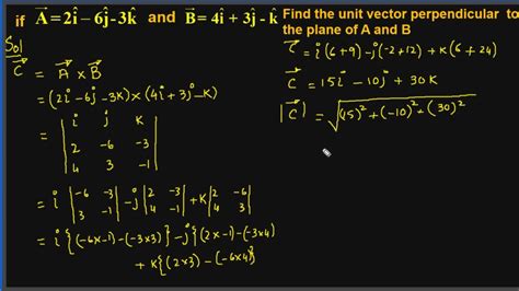 Image result for Find a Unit Vector Perpendicular To