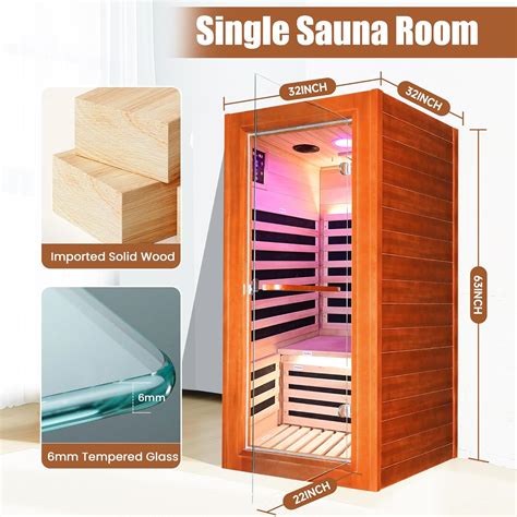 ToTibuy Infrared Sauna for Home Indoor Sauna Wooden Dry India | Ubuy
