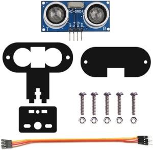 Kit4Curious HC-SR04 Ultrasonic Sensor with Holder, 4 M-F Jumper Wire ...