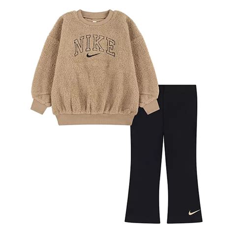 Baby & Toddler Girls Nike Swoosh Crewneck Sweatshirt and Flared ...