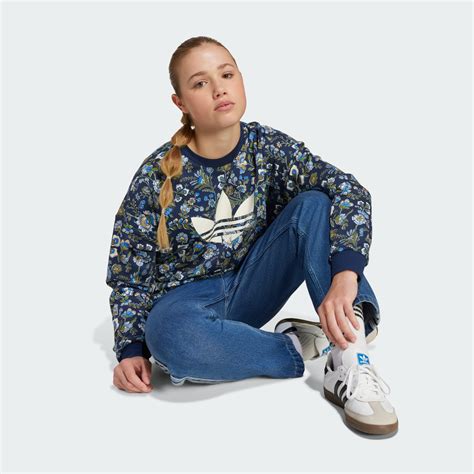 Kids Clothing - Adidas Originals X Liberty London Crew Kids - Blue ...