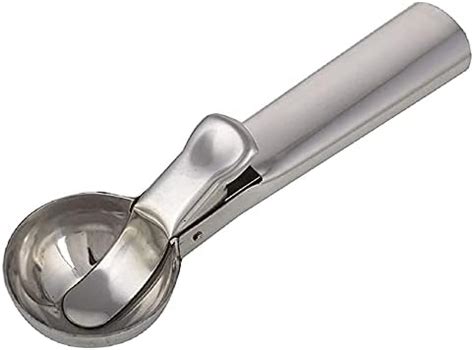 Kuber Industries Stainless Steel Spring/Trigger Ice Cream Scoop (Silver ...