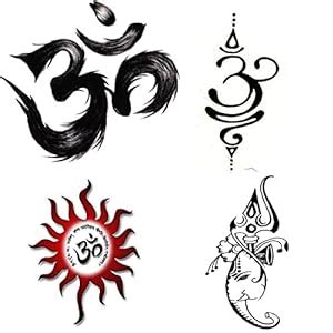 Temporary Tattoowala Om Black Trishul Ganesha God Pack 4 Temporary ...