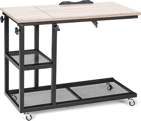 Multigot Rolling Sofa End Table, Height Adjustable Mobile Laptop Desk ...