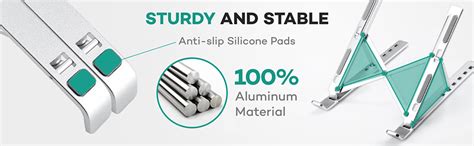 OBOE Aluminium Laptop Stand Six Level Adjustable Height Lightweight ...