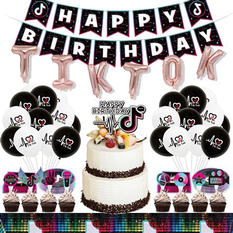 Tik Tok Party Decorations for Birthday - Tik Tok Party Supplies Tik Tok ...