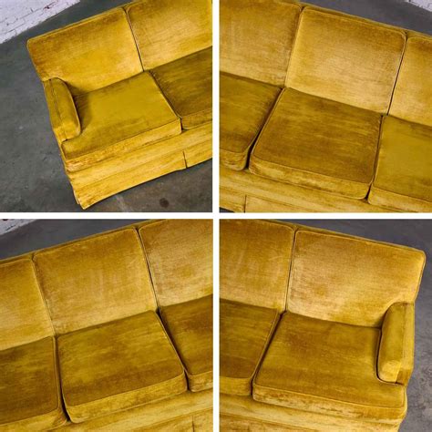 MCM Lawson Style 4 Cushion Gold Velvet Sofa Park Slope Coll. Abraham ...