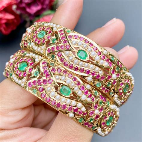 Gold Kada Bangles Sets for Women | 916 Pure Gold Indian Jewelry Online