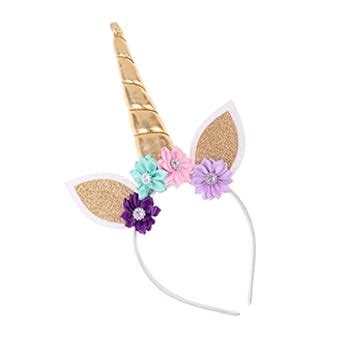 Buy FLAWISH Kids Girls Glitter Unicorn Horn Daisy Headband Party ...