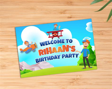 Blippi Theme Customized Welcome Board – Party Supplies India