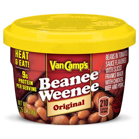 Van Camp's Beanee Weenee Original Flavor, Beef & Pork Franks, Single ...