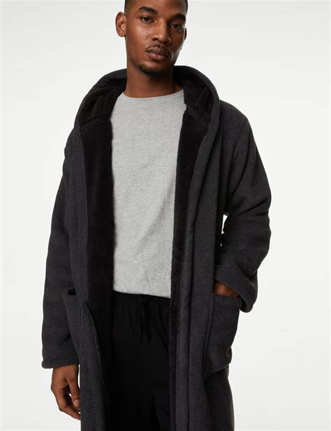 Mens Hooded Dressing Gown