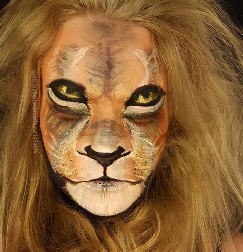 Lion Face Painting at PaintingValley.com | Explore collection of Lion ...