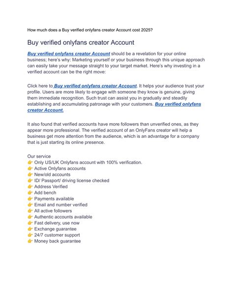 PPT - How much does a Buy verified onlyfans creator Account cost 2025_ PowerPoint Presentation ...
