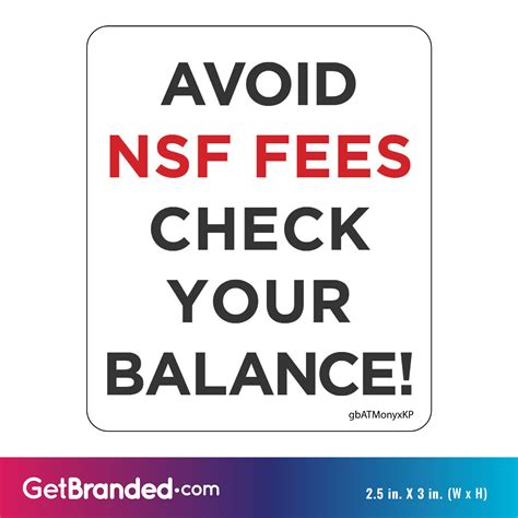 Avoid NSF Fees Decal | GetBranded.com