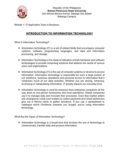 Information Technology PDF 的图像结果