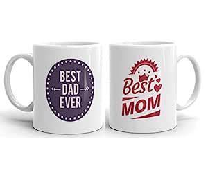 Buy THE SD STORE Happy Anniversary Dad and Mom Mugs Couple Mugs for ...