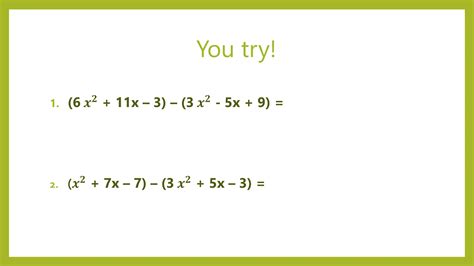 Adding Subtracting Polynomials 的图像结果