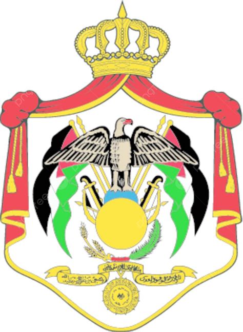 Jordans Emblematic National Coat Of Arms Depicted In Vector Illustration Vector, Kingdom, State ...
