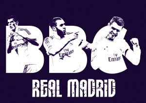 BBC, Bale Benzema Ronaldo in blue poster Paper Print - Gaming, Quotes ...