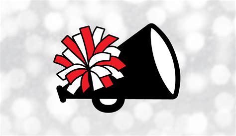 Cheerleading Megaphone And Poms Clipart