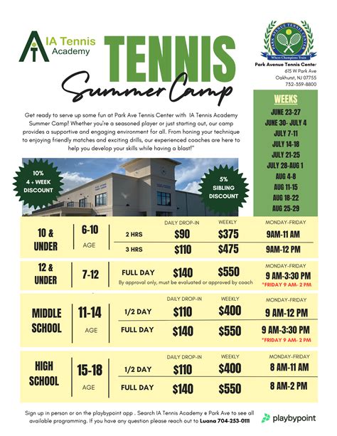 Welcome to Park Avenue Tennis Center – All Ages, All Levels, All Welcome