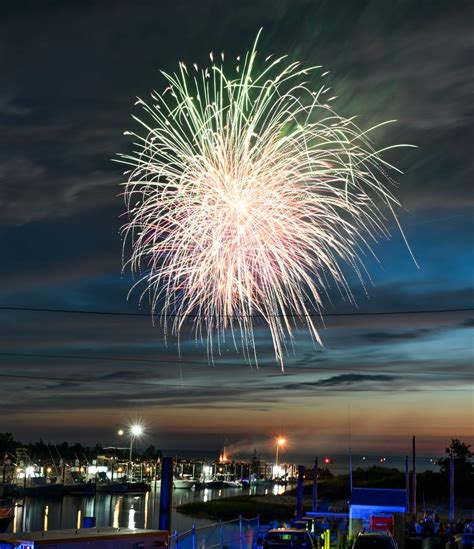 Fourth of July fireworks in Rock Harbor Orleans