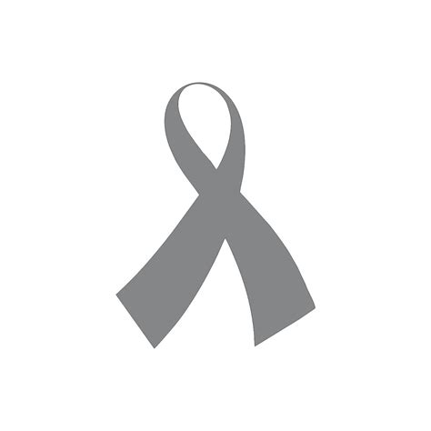 Grey Cancer Ribbon,brain Cancer Ribbon,brain Tumor Ribbon,grey Cancer ...